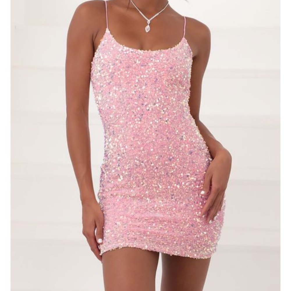 Pink Iridescent bodycon Dress